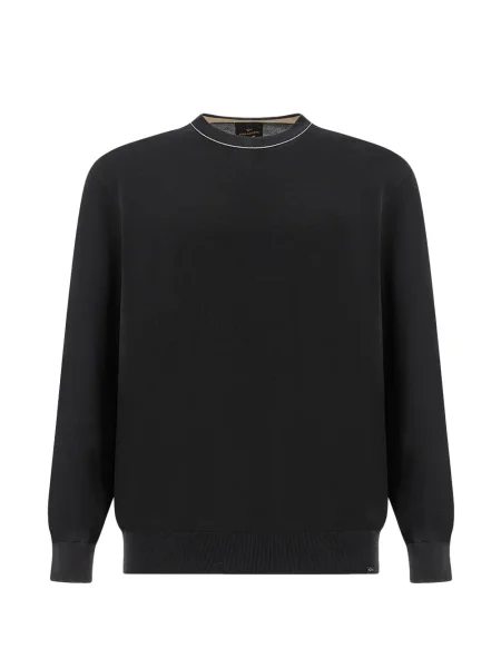 Pulover Paul & Shark cu decolteu rotund negru