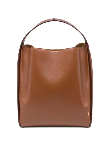 Geantă shopper Jil Sander din piele maro