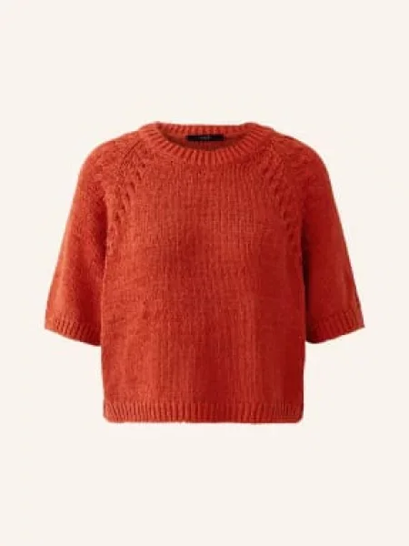 Oui Svetr S Rukávy tmavě oranžová