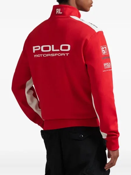 Tricou polo Polo Ralph Lauren cu dungi cu două rânduri de nasturi cu aplicații negru