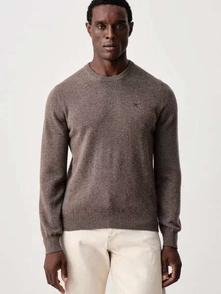 Hackett London pulover pentru bărbați din lână maro