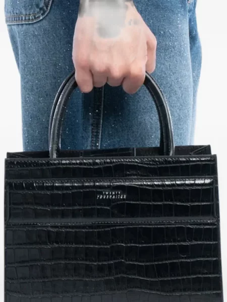 Geantă shopper Twenty Fourhaitch din piele negru