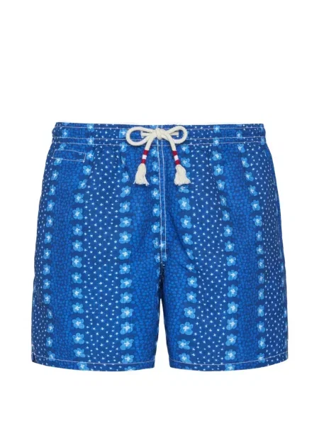 Slip de baie Mc2 Saint Barth cu model floral cu imagine albastru