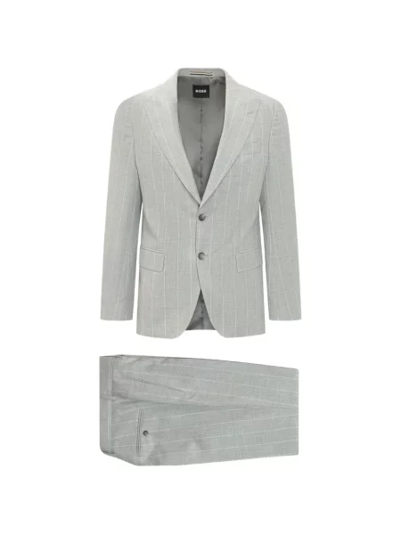 Costum cu dungi subțiri Boss cu dungi gri