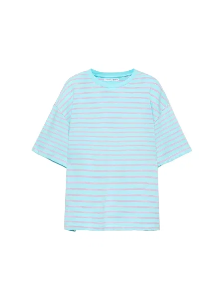 Pull&Bear Tricou azuriu / deschis roz