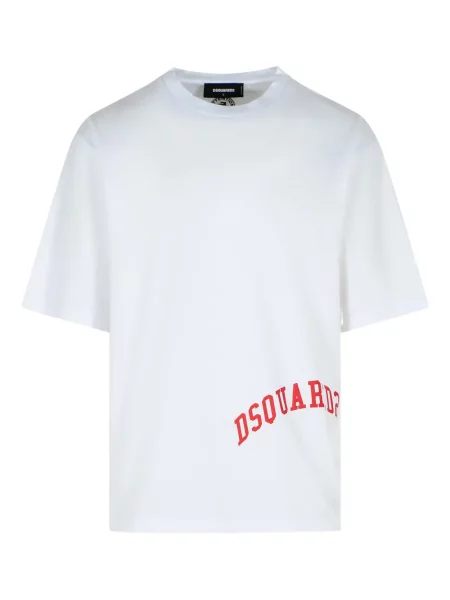 Tricou Dsquared2 cu imagine cu decolteu rotund alb