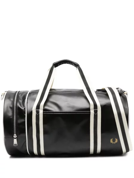 Geantă Fred Perry cu imagine negru