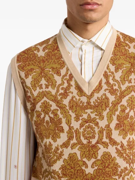 Vestă Etro din jacard maro