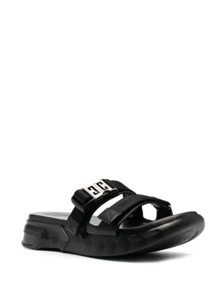Sandale Givenchy din piele cu cataramă negru