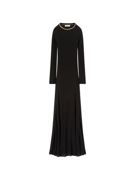 Rochie maxi Retori tricotate negru