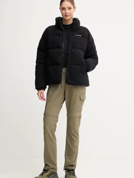 Dámska zateplená bunda Columbia Puffect Sherpa black čierna