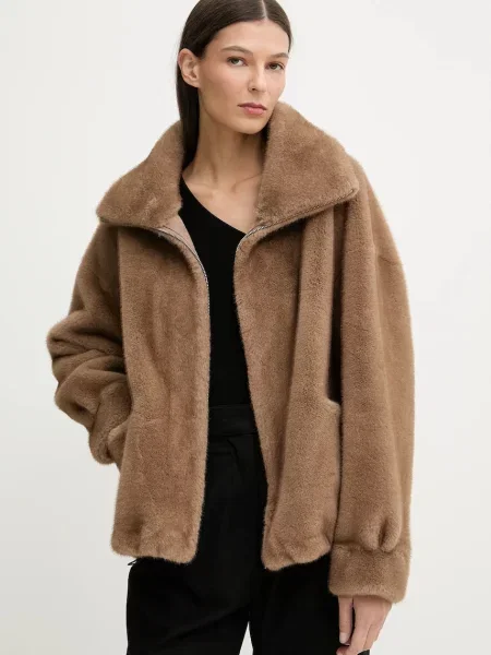 Куртка Answear.LAB демісезонна oversize бежевий