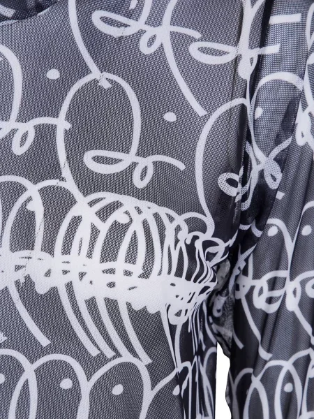 Tricou Maria Calderara cu imagine plasă negru