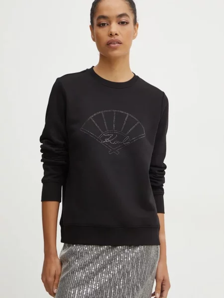Суитчър Karl Lagerfeld с апликация черно