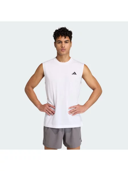 KOSZULKA BEZ RĘKAWÓW WORKOUT ESSENTIALS FEELREADY biała