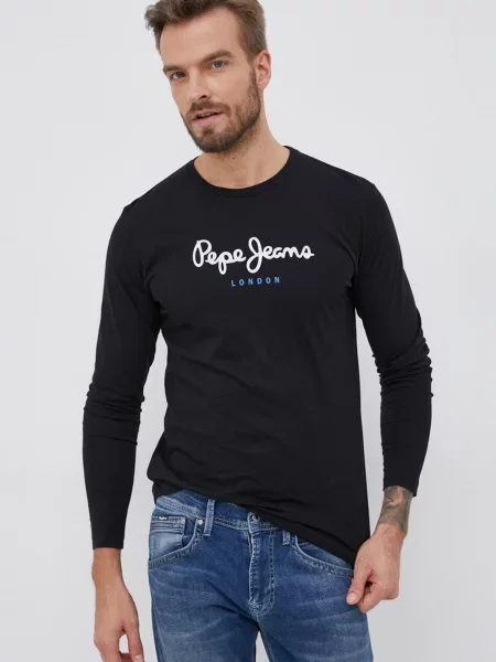 Къс тениска Pepe Jeans черно