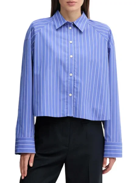 Calvin Klein Jeans koszula fioletowy relaxed z kołnierzykiem klasycznym czarna