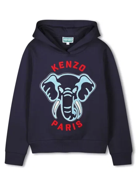 Bluza z kapturem dziecięca Kenzo niebieska