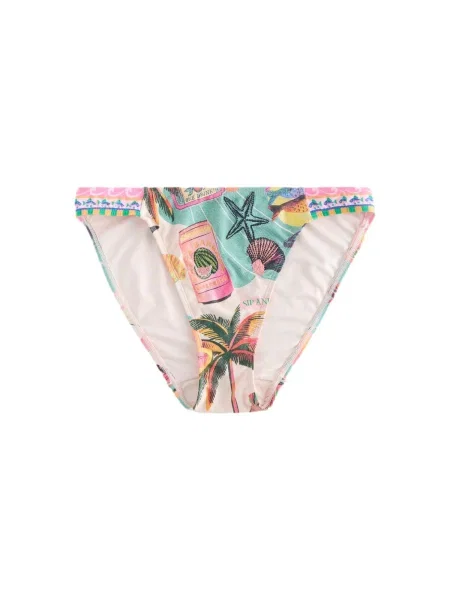 Next Slip costum de baie / verde smarald / roz / rosé galben