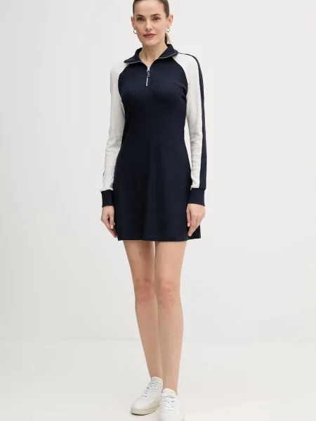Obleka Calvin Klein Jeans mornarsko modra