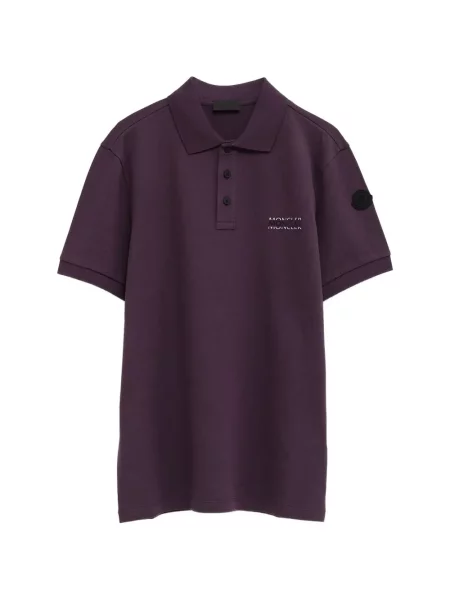 Tricou polo Moncler cu autograf violet