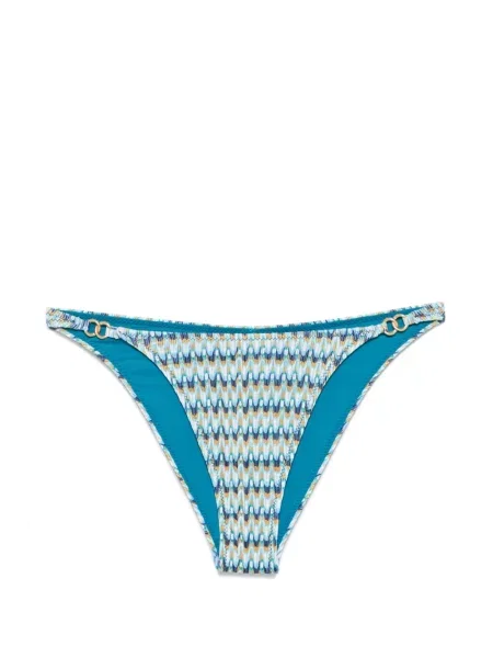 Bikini Banana Moon cu imagine cu imprimeu geometric albastru