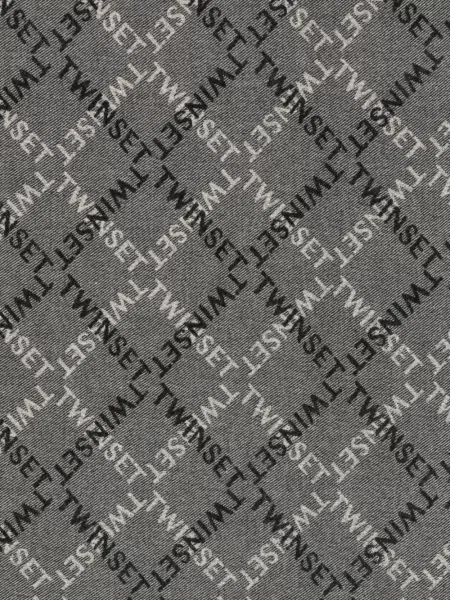 Fular Twinset cu franjuri gri