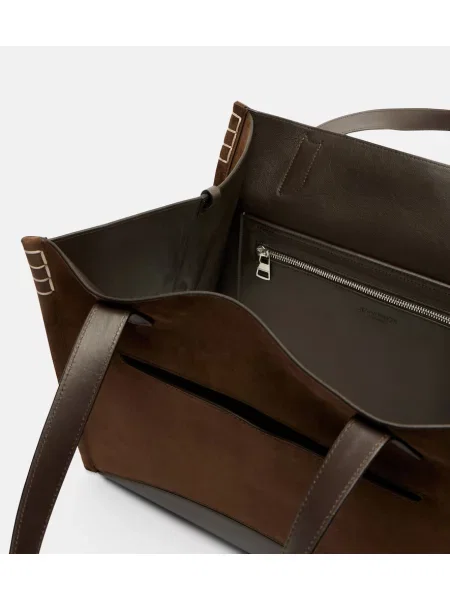 Geantă Jw Anderson din piele de căprioară maro