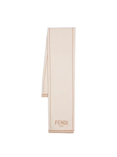 Lniana szal Fendi beżowa