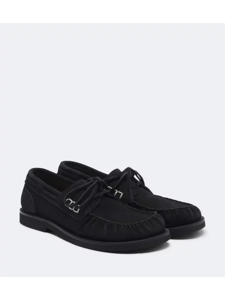Pantofi loafer Jw Anderson din piele de căprioară albastru