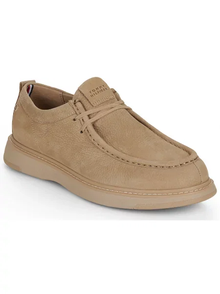 Pantofi Tommy Hilfiger din nubuc bej