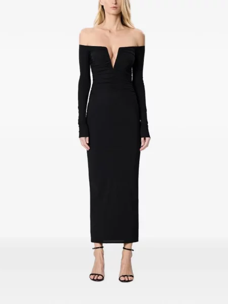 Rochie midi Amazuìn cu umerii deschiși negru