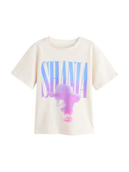 Next Tricou Shania Twain ecru lila albastru