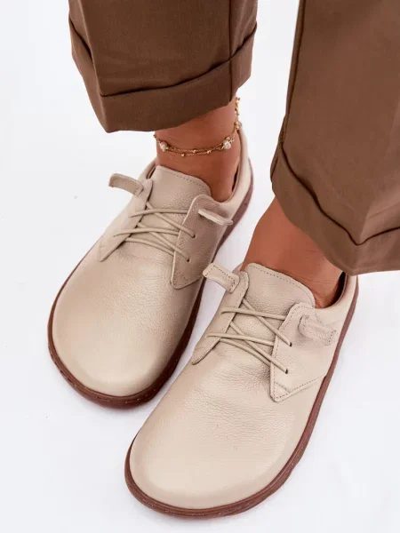 Mocasini Zazoo din piele alb