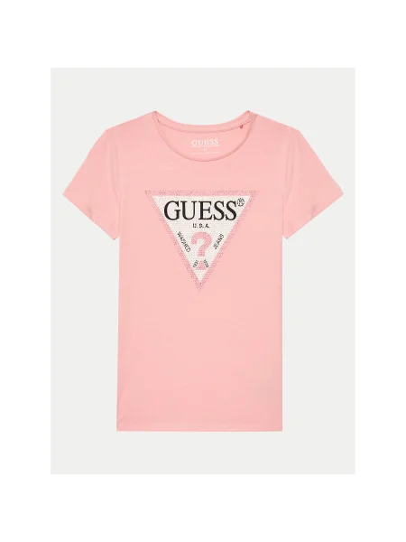 Guess Póló Regular Fit rózsaszín