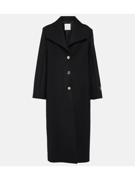 Palton Patou de lână negru