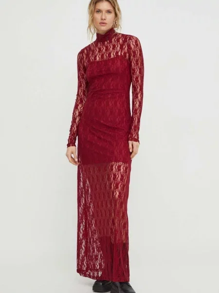 Résumé rochie maxi drept bordo