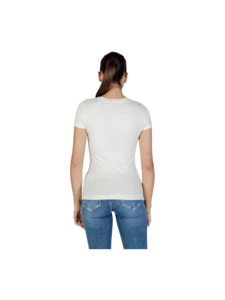 Koszulka Guess z nadrukiem z krótkim rękawem biała