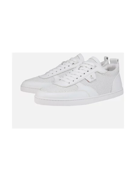 Sneakersy Christian Louboutin skórzane bez obcasa białe