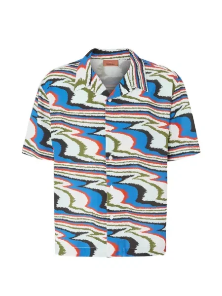 Scurt cămașă Missoni cu imagine cu imprimeu abstract albastru