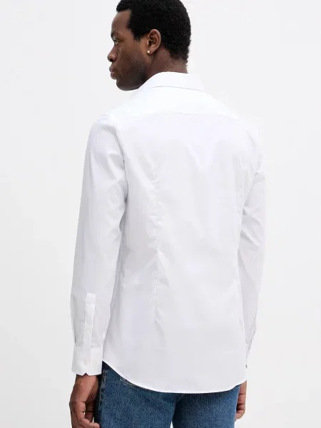 BOSS camasa din cu guler italian slim alb