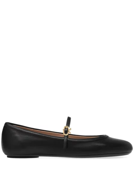 Balerini Gianvito Rossi din piele negru