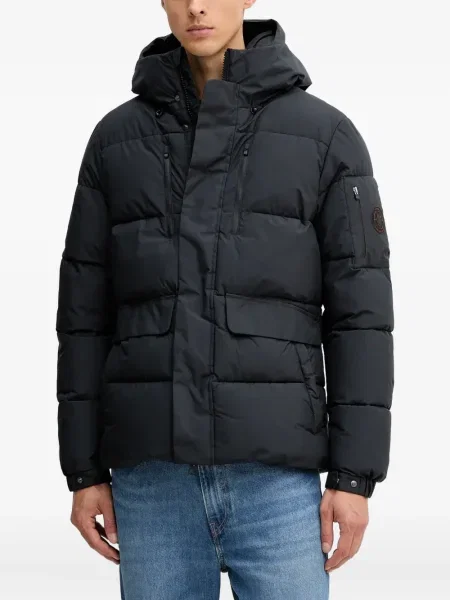 Geacă cu puf Save The Duck cu glugă negru