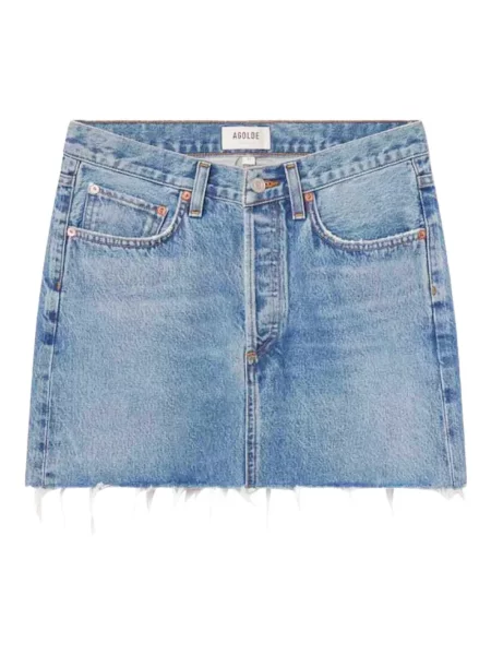 Fustă din denim Agolde albastru