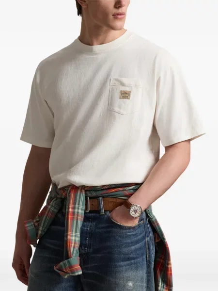 Ριγέ δερμάτινος κάλτσες Polo Ralph Lauren με κορδόνι μαύρο