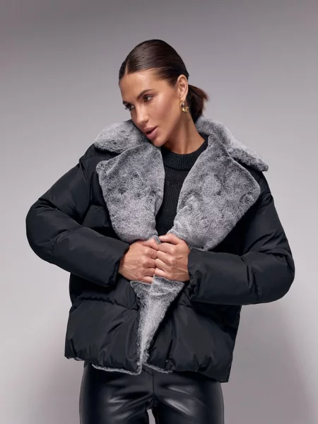 Зимова куртка TrikoBakh нейлон/поліестер сірий