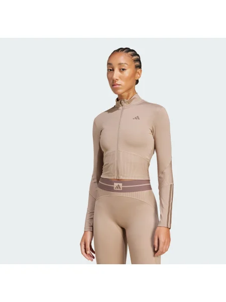ADIDAS PERFORMANCE Jachetă de trening Hyperglam / cappuccino maro