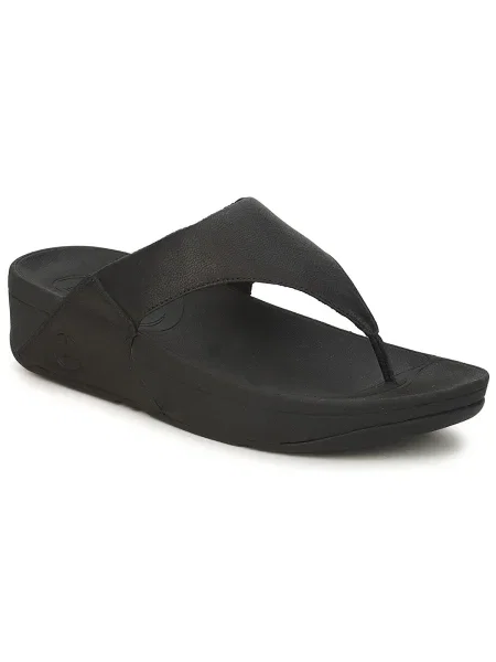 Bőr papucs Fitflop fekete