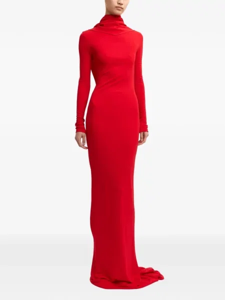 Lung rochie maxi 16arlington drapată roșu