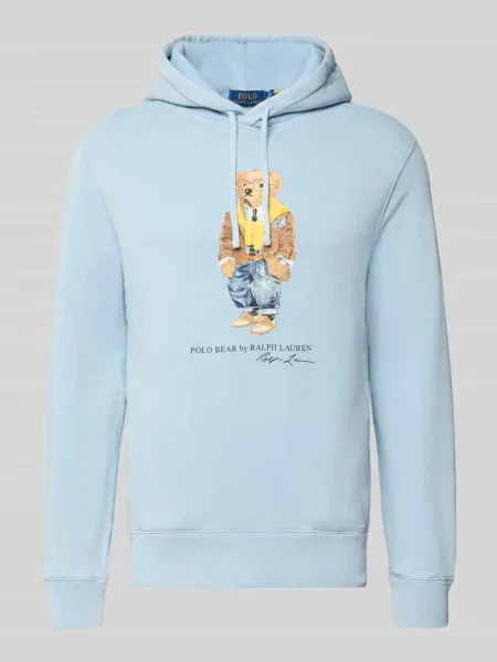 Bluza z kapturem Polo Ralph Lauren niebieska